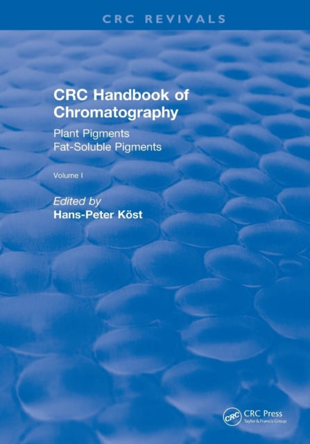 Book cover of: CRC Handbook of Chromatography. By: Hans-Peter Kost