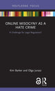 Book cover of: Online Misogyny as Hate Crime. By: Kim Barker