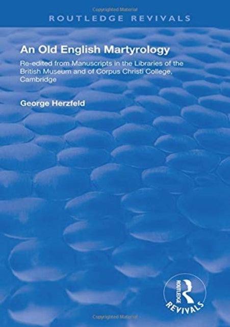 Book cover of: Old English Martyrology (1900)