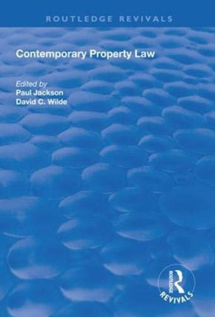 Book cover of: Contemporary Property Law. By: Paul Jackson