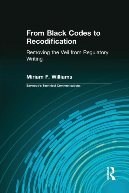 Book cover of: From Black Codes to Recodification. By: Miriam F. Williams