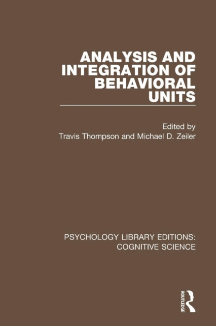 Book cover of: Analysis and Integration of Behavioral Units