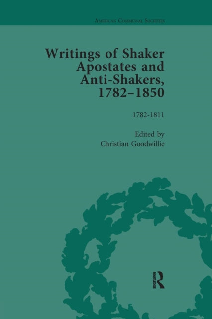 Book cover of: Writings of Shaker Apostates and Anti-Shakers, 1782-1850. By: Christian Goodwillie