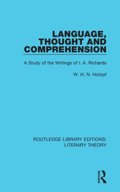 Book cover of: Language, Thought and Comprehension. By: W. H. N. Hotopf