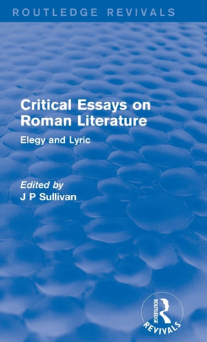 Critical Essays on Roman Literature