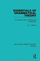 Book cover of: Essentials of Grammatical Theory. By: D. J. Allerton