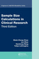 Book cover of: Sample Size Calculations in Clinical Research. By: Shein-Chung Chow