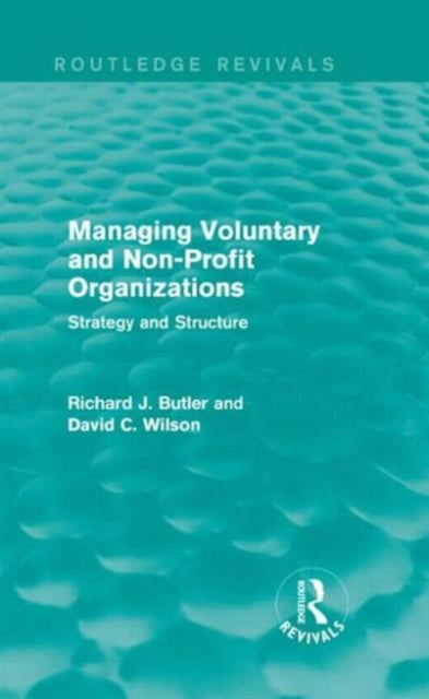 Book cover of: Managing Voluntary and Non-Profit Organizations. By: Richard Butler