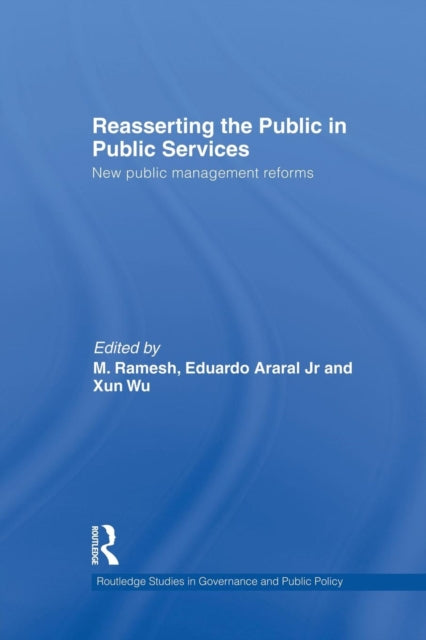 Book cover of: Reasserting the Public in Public Services. By: M. Ramesh
