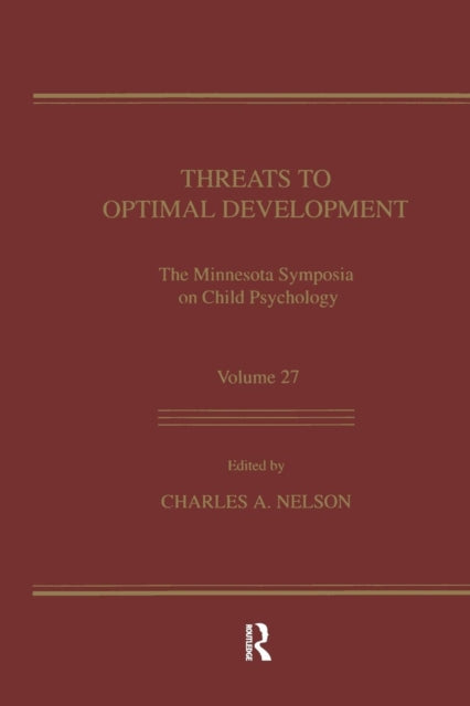 Book cover of: Threats To Optimal Development. By: Charles A. Nelson