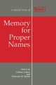 Book cover of: Memory for Proper Names