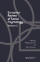 Book cover of: European Review of Social Psychology: Volume 13. By: Miles Hewstone