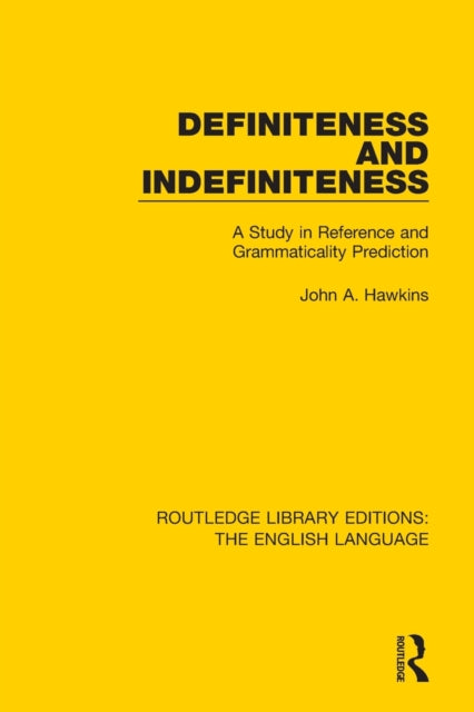 Book cover of: Definiteness and Indefiniteness. By: John A. Hawkins
