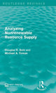 Book cover of: Analyzing Nonrenewable Resource Supply. By: Douglas R. Bohi