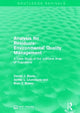 Book cover of: Analysis for Residuals-Environmental Quality Management. By: Daniel J. Basta