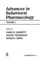 Book cover of: Advances in Behavioral Pharmacology. By: Travis Thompson