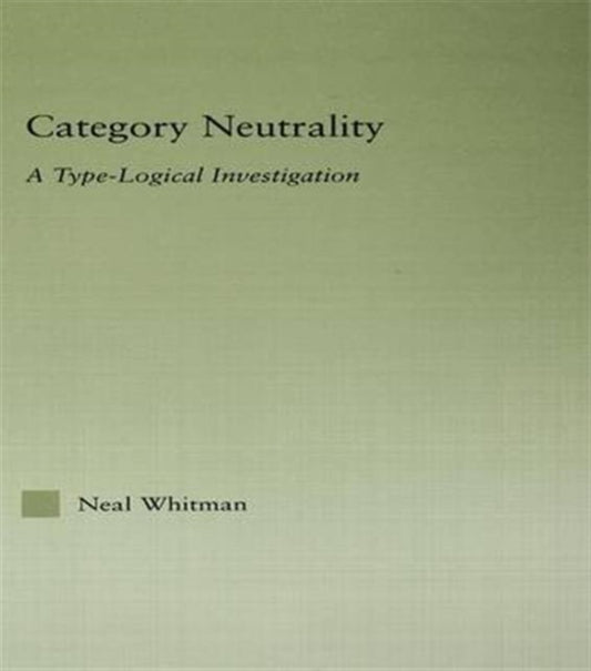 Book cover of: Category Neutrality. By: Neil Whitman