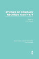 Book cover of: Studies of Company Records (RLE Accounting). By: J. R. Edwards