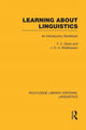 Book cover of: Learning about Linguistics. By: F. C. Stork