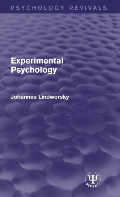 Book cover of: Experimental Psychology. By: Johannes Lindworsky
