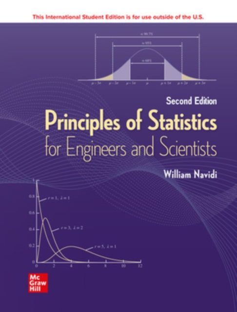Book cover of: ISE Principles of Statistics for Engineers and Scientists. By: NAVIDI