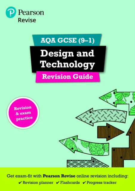 Book cover of: Pearson REVISE AQA GCSE Design and Technology Revision Guide incl. online revision - for 2026, 2027 exams. By: Mark Wellington