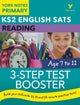 Book cover of: English SATs 3-Step Test Booster Reading: York Notes for KS2. By: Anna Cowper