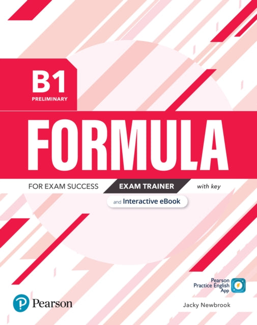 Book cover of: Formula B1 Preliminary Exam Trainer with key & eBook. By: Pearson Pearson Education