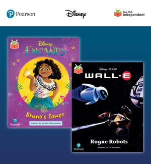 Pearson Bug Club Disney Year 2 Pack C, including Turquoise and Gold book band readers; Encanto: Bruno's Tower, Wall-E: Rogue Robots