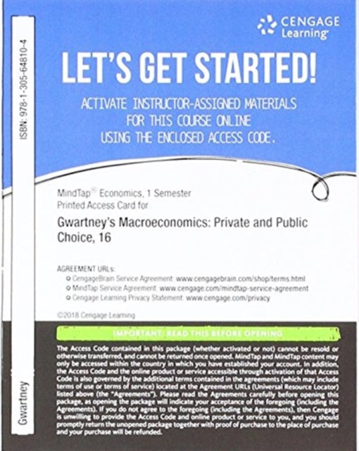 Book cover of: MINDTAP ECONOMICS, 1 TERM PRINTED ACCESS