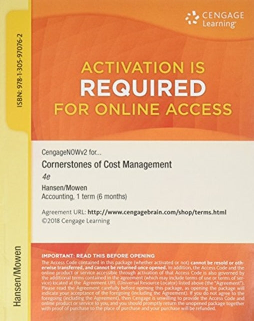 Book cover of: CENGAGENOWV2, 1 TERM PRINTED ACCESS CARD