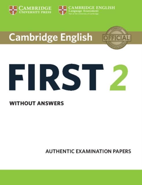 Book cover of: Cambridge English First 2 Student's Book without answers