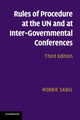 Book cover of: Rules of Procedure at the UN and at Inter-Governmental Conferences. By: Robbie Sabel