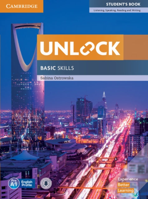Book cover of: Unlock Basic Skills Student's Book with Downloadable Audio and Video. By: Sabina Ostrowska