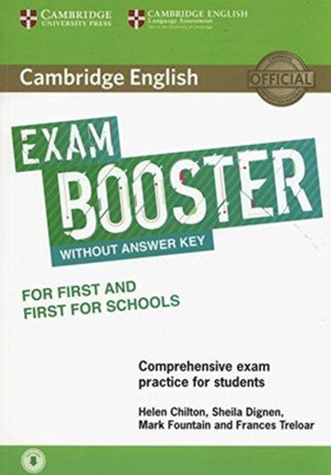 Cambridge'i inglise keele eksami võimendus esimesele ja esimesele koolile ilma vastusevõtmeta koos heliga