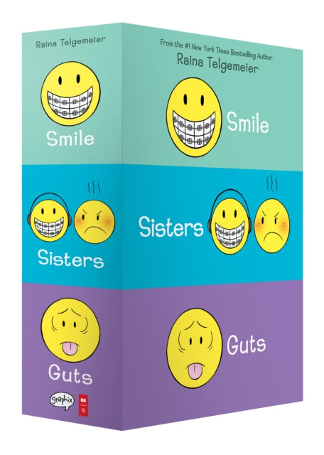 Book cover of: Smile/Sisters/Guts Box Set. By: Raina Telgemeier