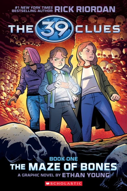 Book cover of: 39 Clues Graphix #1: The Maze of Bones (Graphic Novel Edition). By: Rick Riordan