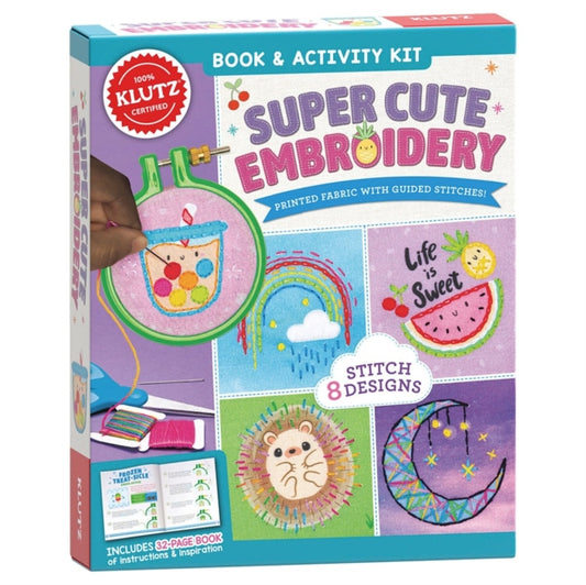 Book cover of: Super Cute Embroidery. By: Editors of Klutz