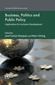 Book cover of: Business, Politics and Public Policy. By: J. Marques