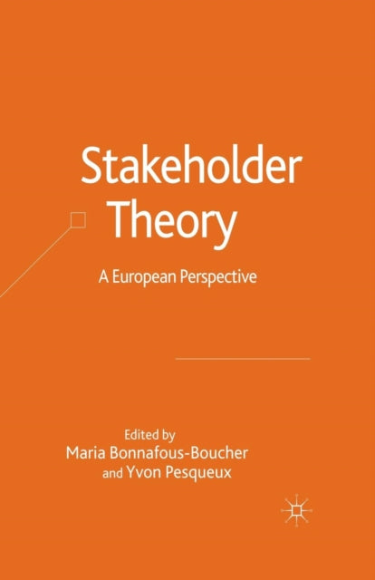 Book cover of: Stakeholder Theory. By: M. Bonnafous-Boucher