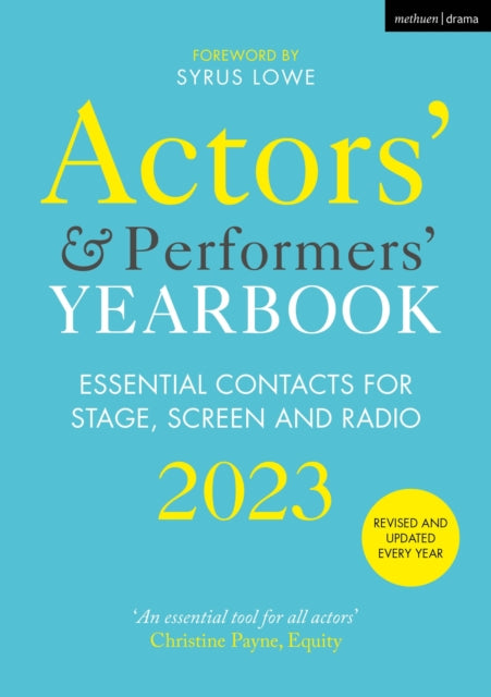 Book cover of: Actors' and Performers' Yearbook 2023. By: Syrus Lowe
