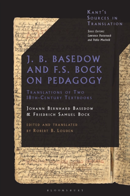Book cover of: J. B. Basedow and F.S. Bock on Pedagogy