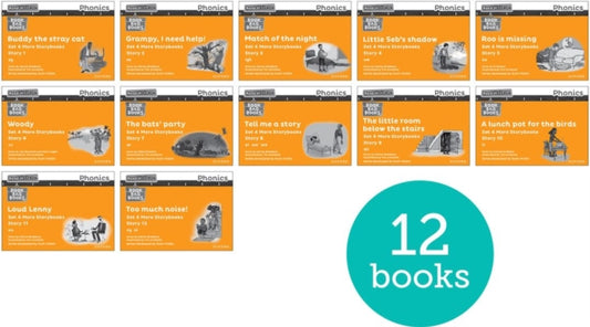 Book cover of: Read Write Inc. Phonics: Orange Set 4 More Black & White Storybooks (Pack of 12). By: Ruth Miskin