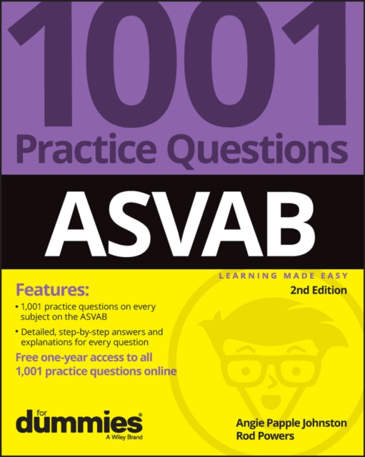 Book cover of: ASVAB: 1001 Practice Questions For Dummies (+ Online Practice). By: Rod Powers
