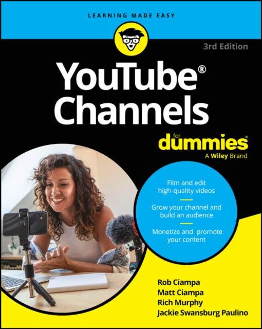 Book cover of: YouTube Channels For Dummies. By: Rob Ciampa