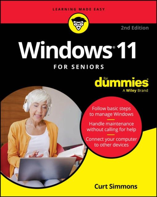 Book cover of: Windows 11 For Seniors For Dummies, 2nd Edition. By: Curt Simmons