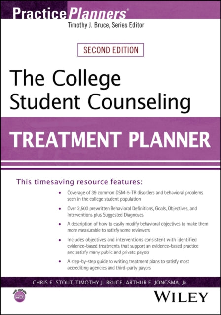 Book cover of: College Student Counseling Treatment Planner. By: Chris E. Stout