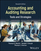 Book cover of: Accounting and Auditing Research. By: Thomas R. Weirich