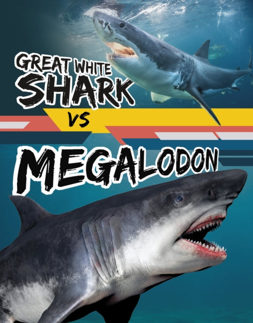 Book cover of: Great White Shark vs Megalodon. By: Charles C. Hofer