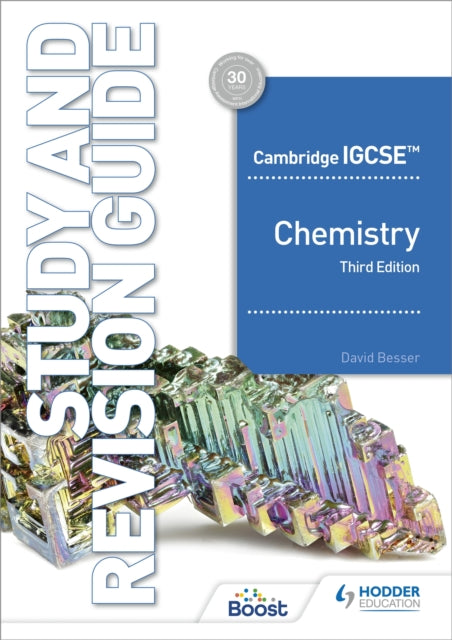 Book cover of: Cambridge IGCSE™ Chemistry Study and Revision Guide Third Edition. By: David Besser